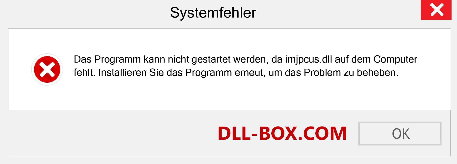 imjpcus.dll-Datei fehlt?. Download für Windows 7, 8, 10 - Fix imjpcus dll Missing Error unter Windows, Fotos, Bildern