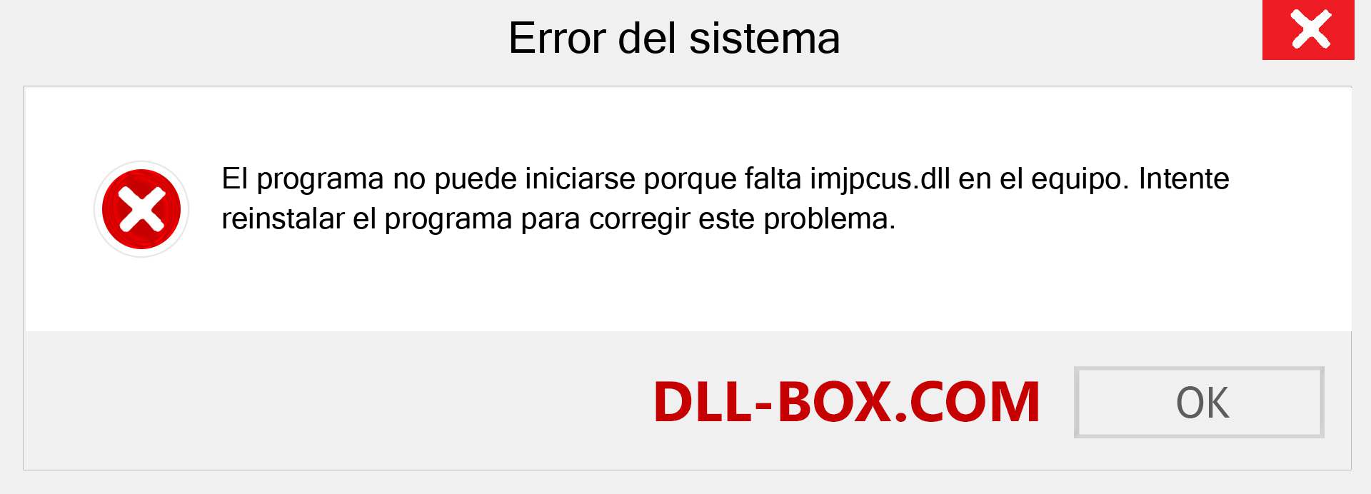 ¿Falta el archivo imjpcus.dll ?. Descargar para Windows 7, 8, 10 - Corregir imjpcus dll Missing Error en Windows, fotos, imágenes